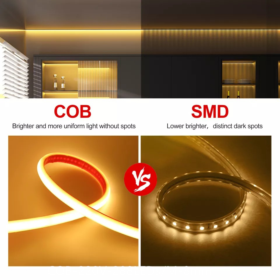 Trusted Performance COB Strip Lighting 288 LED High-Voltage Energy-Saving Outdoor Milky Model Light
