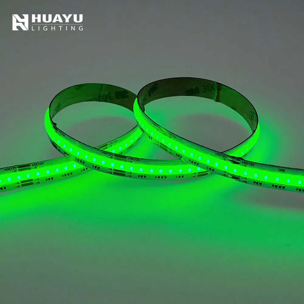 High-Density COB RGB Light Strip - 840 LEDs Per Meter, 10mm Wide, 14W/M, 24V DC, Soft Uniform COB Strip