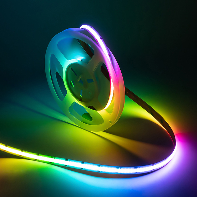 LED Commercial Dream Full Color RGBW DC12V 24V Magic Digital No Light Point Rgbic Soft 768/M Smart Addressable RGB COB Strips Light