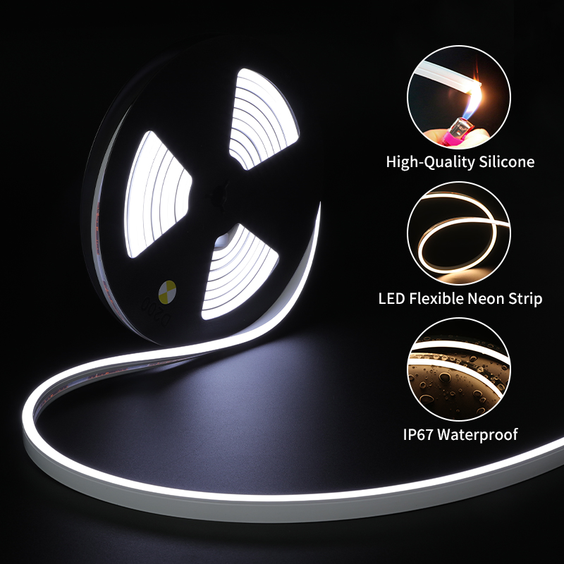 Professional Manufacturer CE UL Rosh Silicone Flexible LED Strip Light DC24V Waterproof IP67 RGB LED Neon Flex Strip