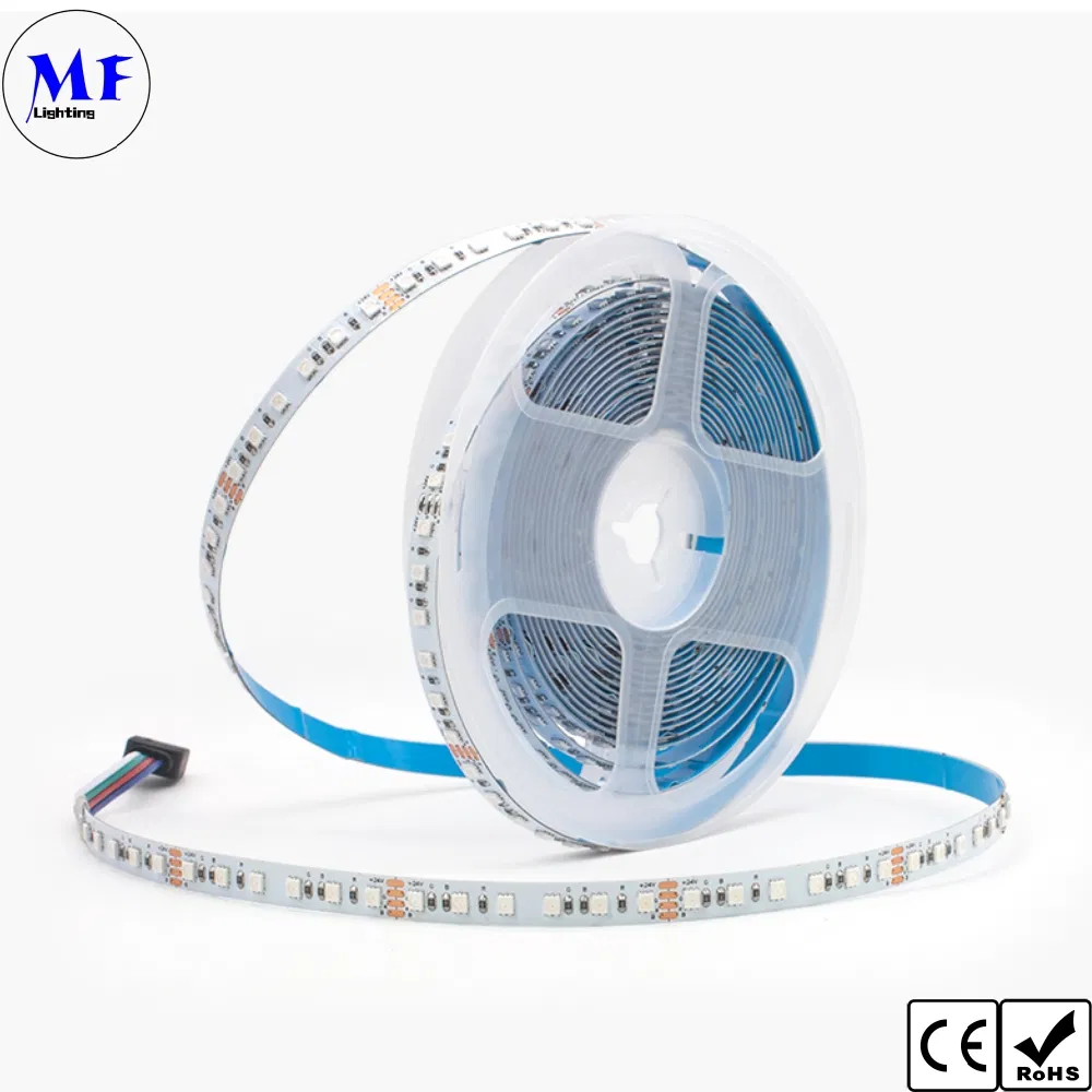 IP20 IP65 IP68 Waterproof DC12V 24V RGB RGBW LED 2835 Strip Light with CCT Dimming Control for Indoor Outdoor Lighting Building Facade Patio Deck Landscape