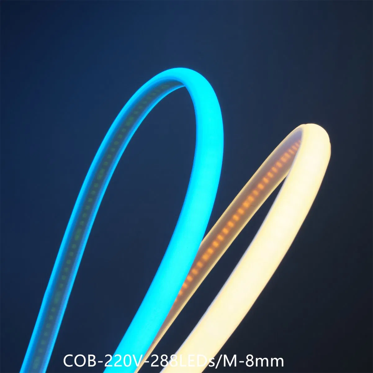 High Quality Full Range Flexible COB Strip Lighting 288 LED High-Voltage Energy-Saving Safety Outdoor Milky Model LED Light