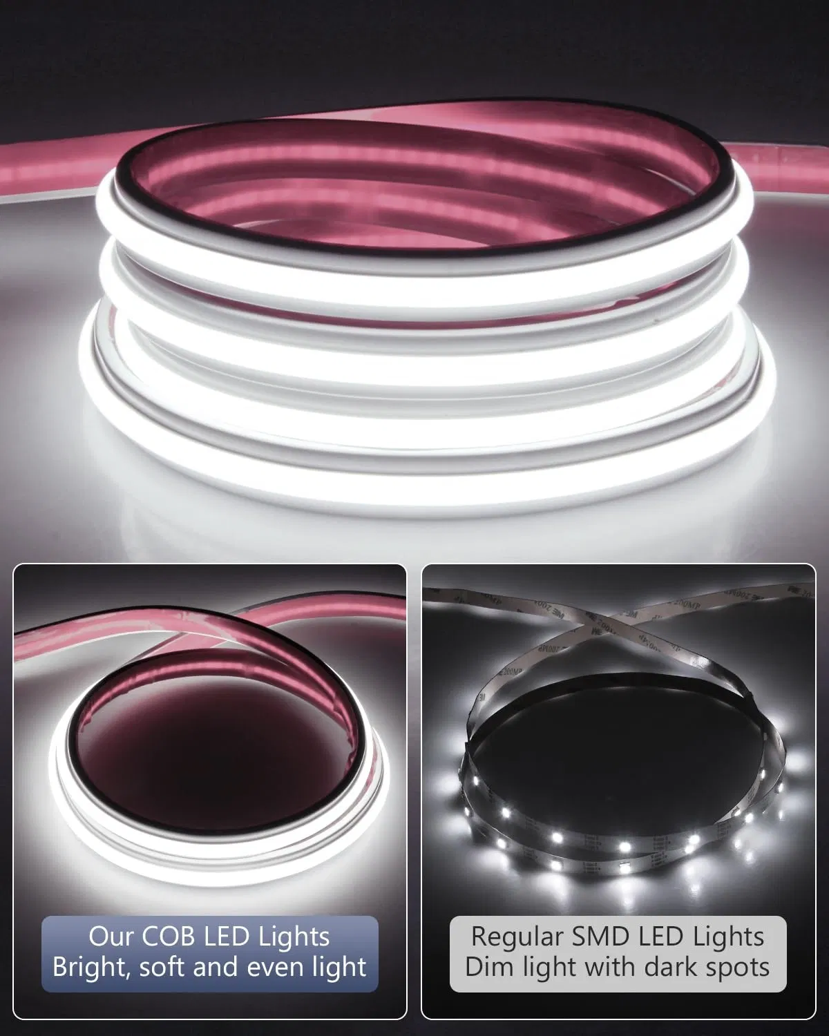 Low Maintenance High Voltage Linear COB LED Strip Light Light with Long Lifespan