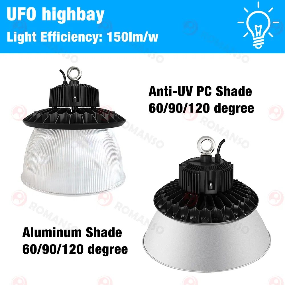 Romanso 100W 150W 200W 240W UFO LED High Bay Light LED Lighting