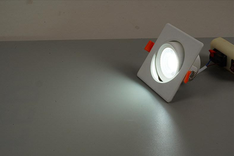China Factory 3W Square Ceiling Spot Down Lamp Lighting SMD2835 100-240V Recessed Spotlight LED Downlight for Indoor Lighting