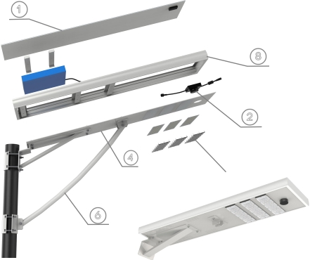 IP66 Waterproof 60W 80W 100W Sensor Remote Control Outdoor Integrated All in One LED Solar Street Light