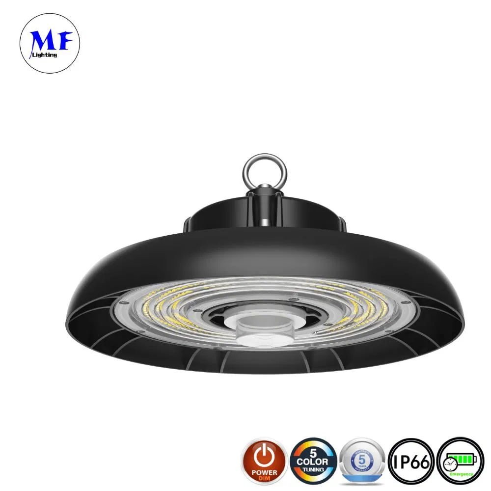 Factory Price 5 Years Warranty 100W 150W 200W 240W 300W IP66 150lm/W Isolated Emergency Light LED Highbay Light Workshop Lighting UFO LED High Bay Light