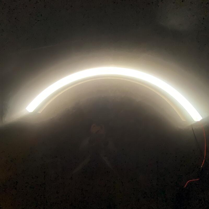 Customize Arc LED Linear Chandelier Dimmable C Shape Ceiling Pendant Light for Restaurant