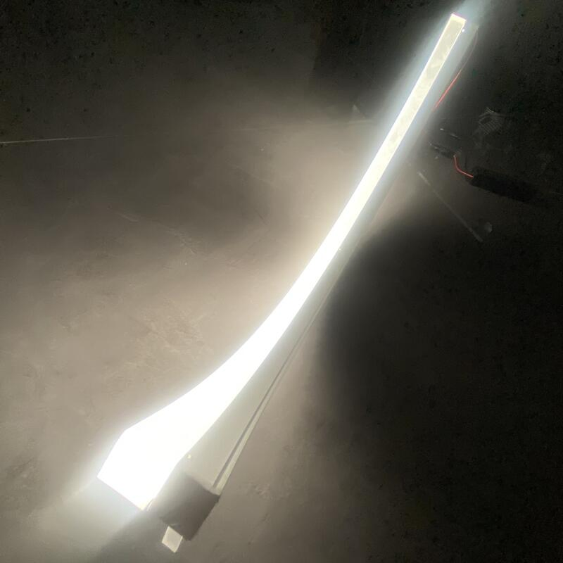 Customize Arc LED Linear Chandelier Dimmable C Shape Ceiling Pendant Light for Restaurant