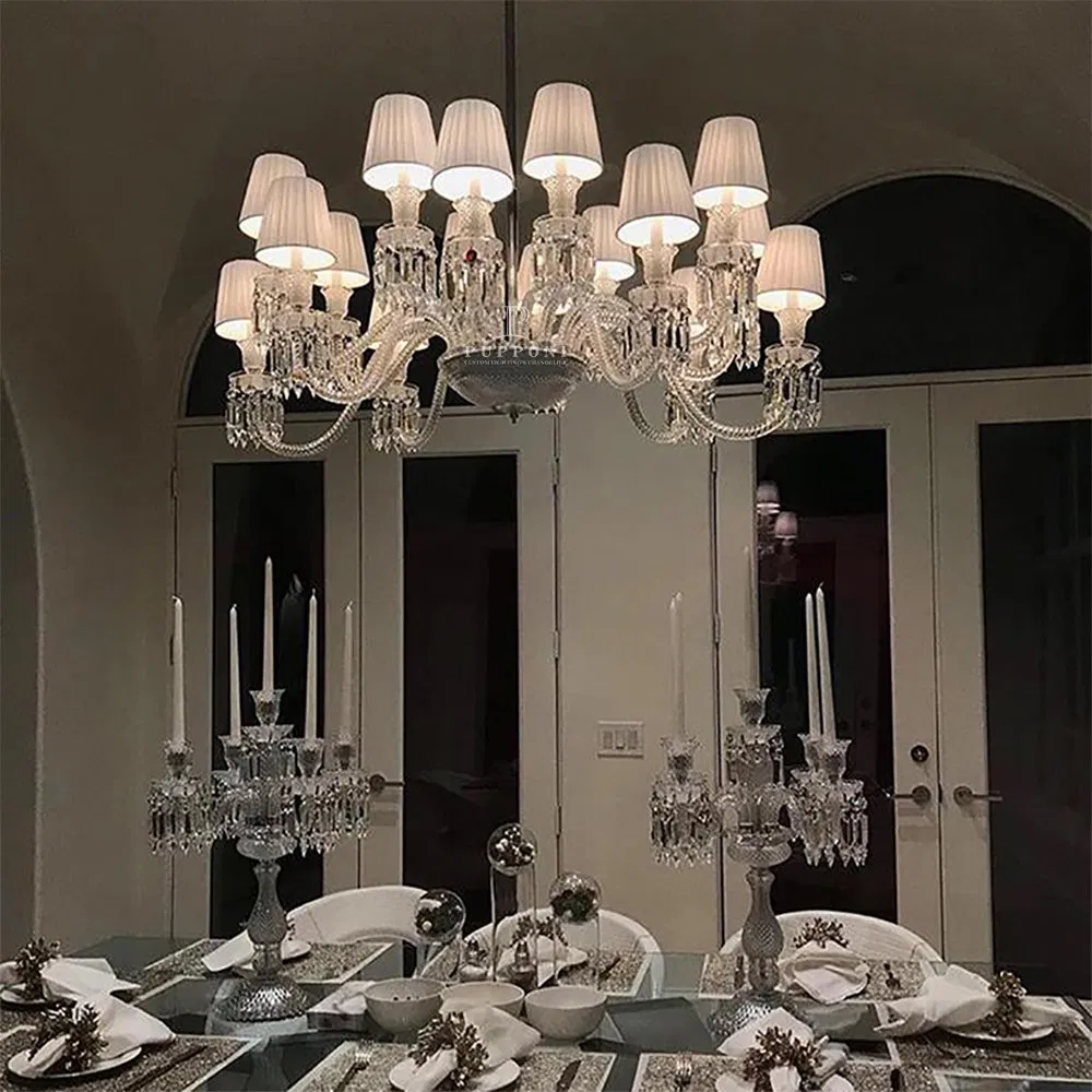 High Ceiling Luxury LED Chandeliers Villa &amp; Hotel Staircase Lighting Fixture Crystal Chandelier Pendant Light for Dining Room