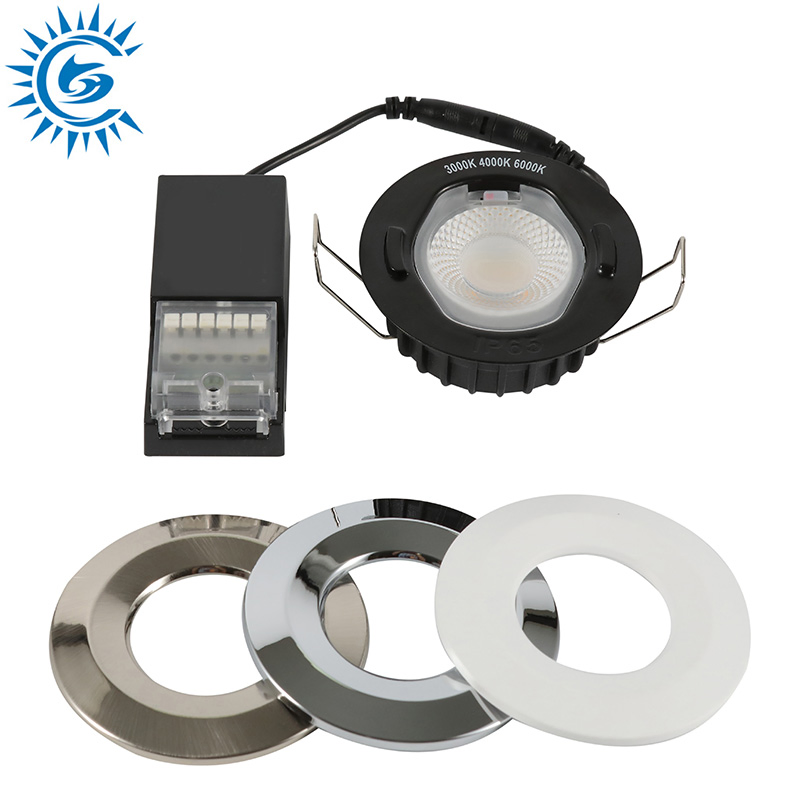 High Quality Indoor Spot Lamp Warm Light Energy Saving Round Recessed 5W 6W 7W 8W 10W 3CCT 3000K 4000K 6000K LED Fire Rated Downlight