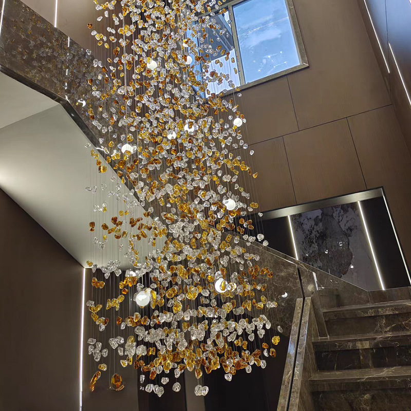 Custom Modern Luxury Large Chandeliers Lobby Loft LED Hotel Restaurant Pendant Lights