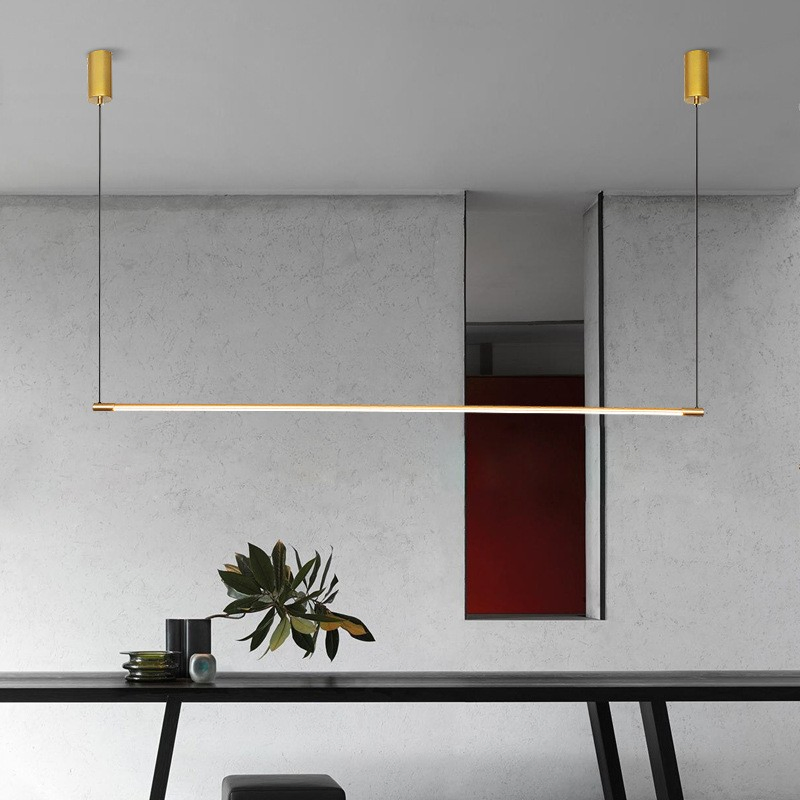 Modern Minimalist Tube Aluminum LED Linear Pendant Light for Restaurant Living Dining Room (ZY-XT002)