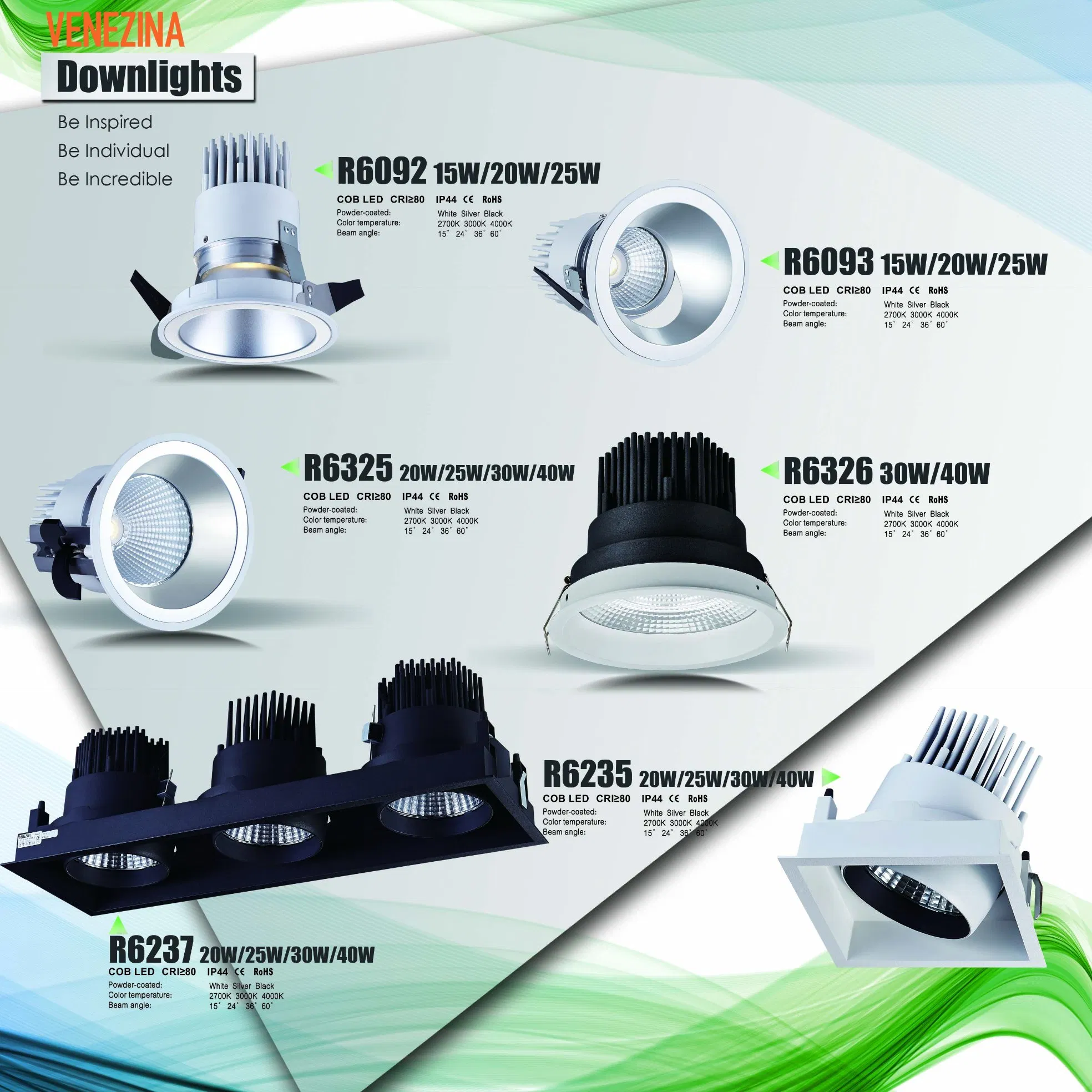 Ceiling LED Spot Light 15W Recessed Spot Donwlight Adjustable Down Light