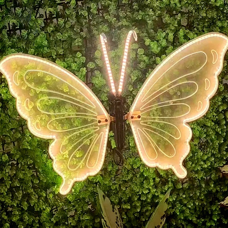 Commercial Landscape PVC Garden Christmas LED Butterfly Lamp Holiday Decoration Outdoor Motif Light