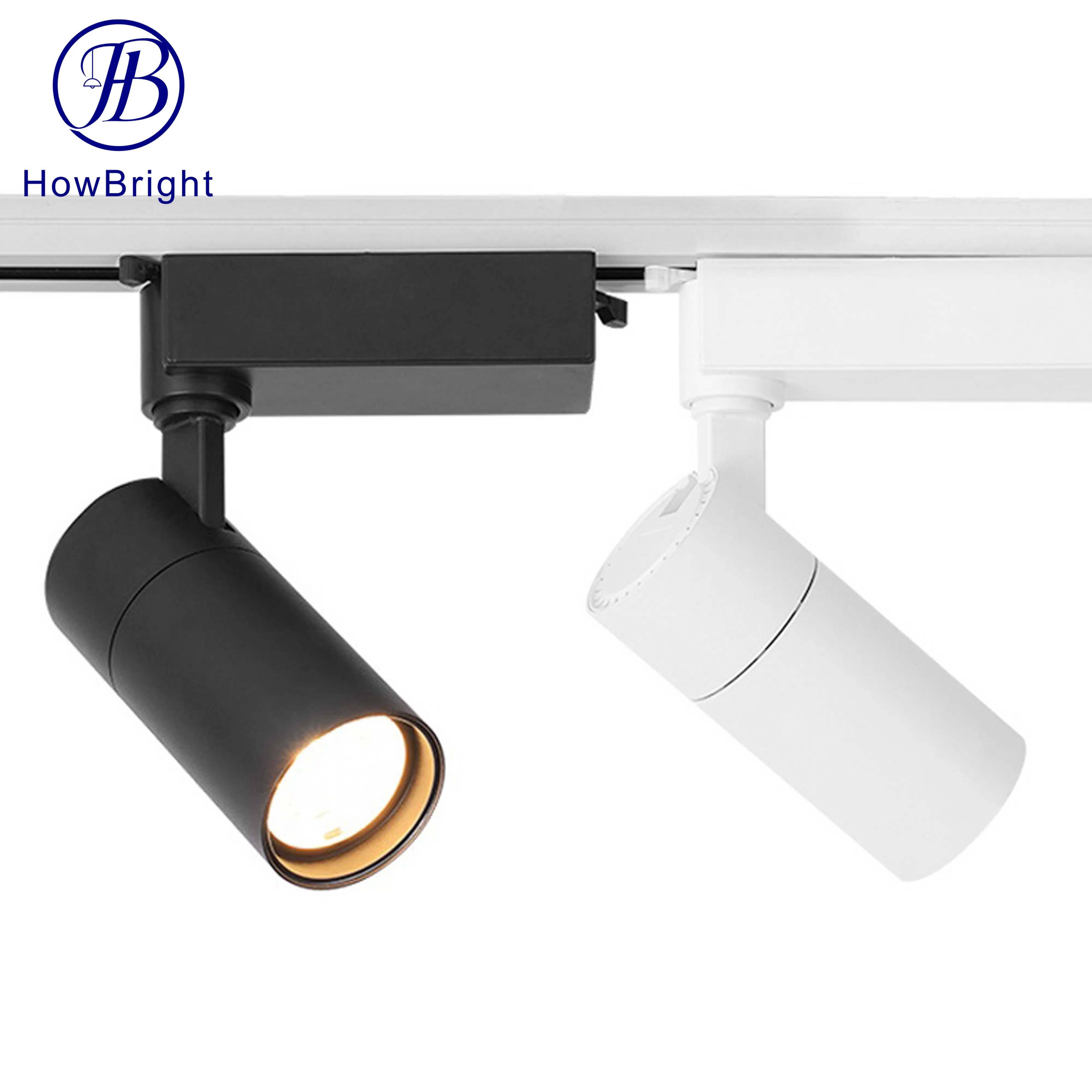 Commerical Adjustable White Black LED Spot Lighting COB 10W 20W 30W Track Light for Clothing Shop Jewelry Store Exhibition