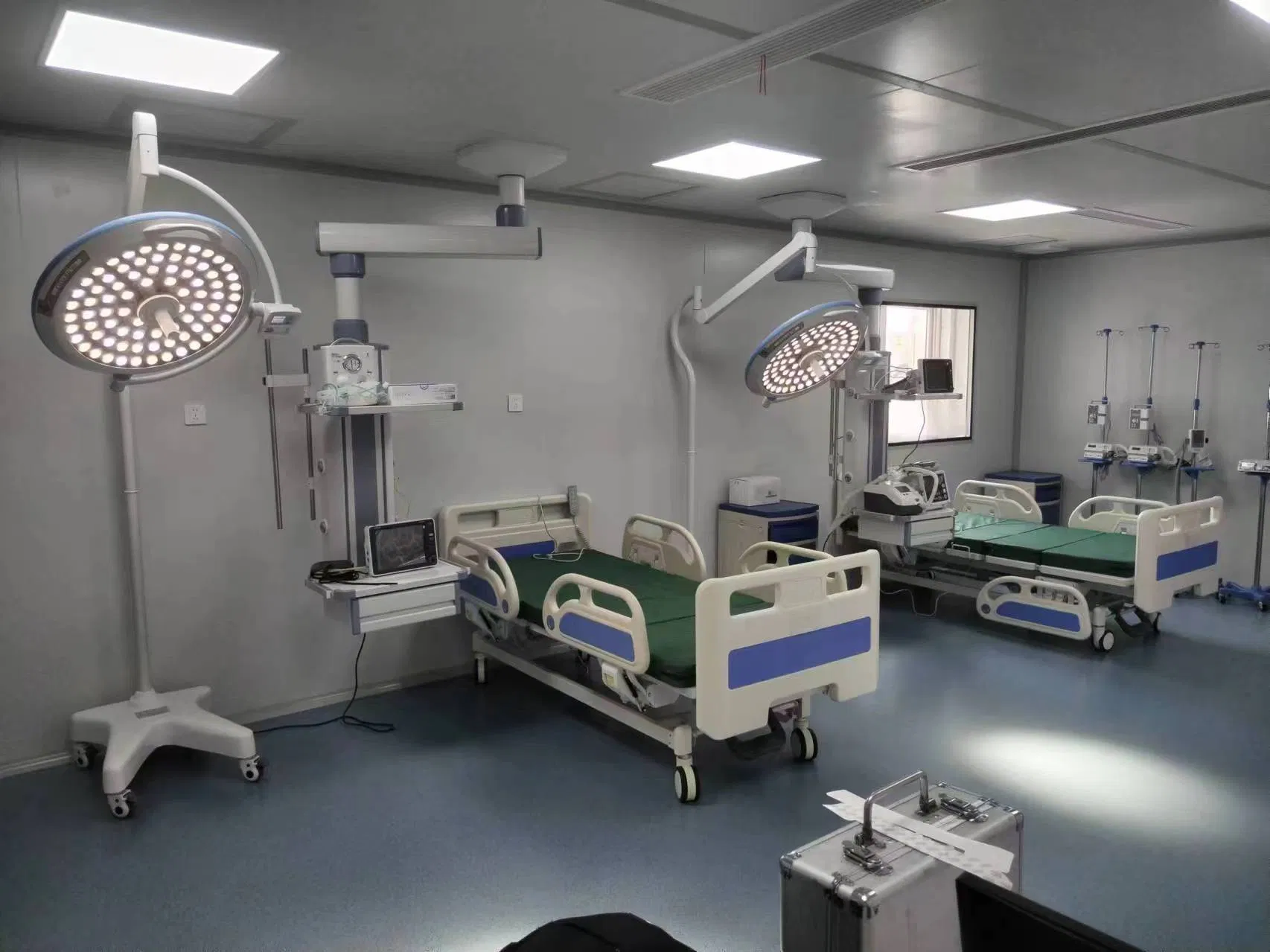 700/500 Medical Shadowless Operating Lamp Double Dome Ceiling Mounted Surgery Room Lamp Surgical Light