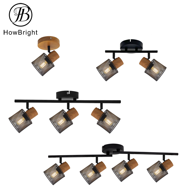 E27 Wall Light Adjustable Wall Spotlight Black Ceiling Spot Lights