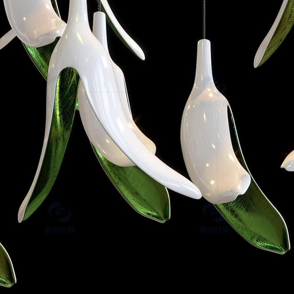 Modern Gold LED Glass Chandelier Designers Pendant Light for Hotel Living Room