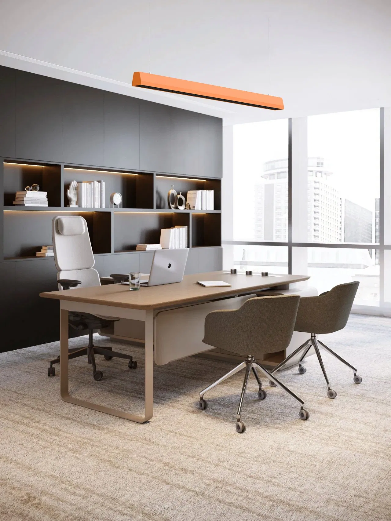 20W Dali Dimmable Low Ugr Louver Lens Design LED Pendant Linear Light