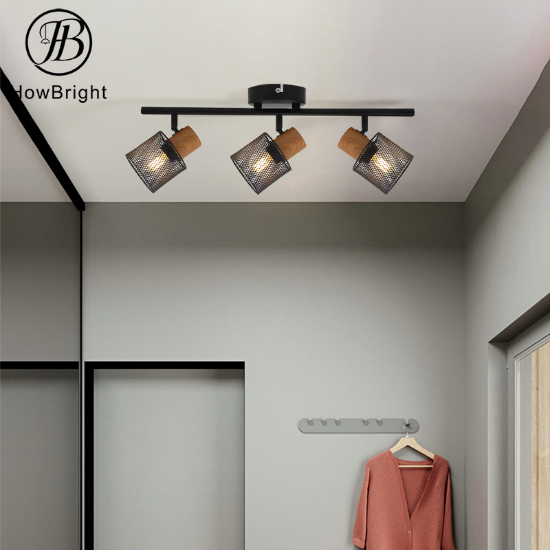 E27 Wall Light Adjustable Wall Spotlight Black Ceiling Spot Lights