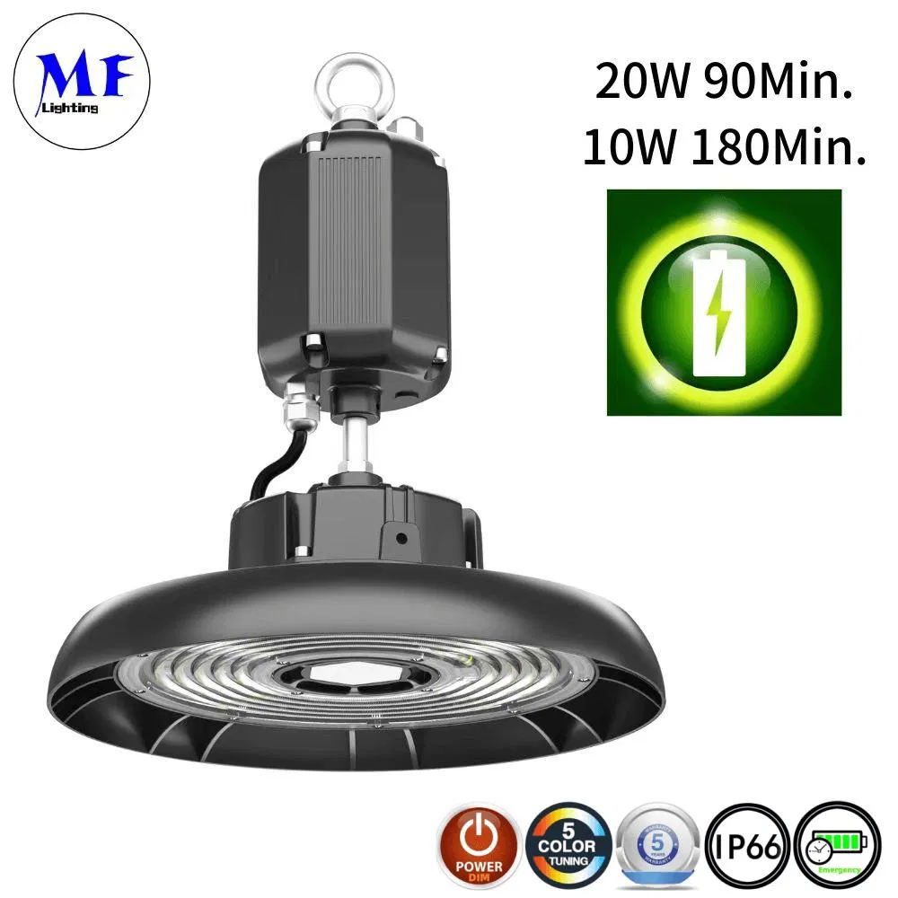 Factory Price 5 Years Warranty 100W 150W 200W 240W 300W IP66 150lm/W Isolated Emergency Light LED Highbay Light Workshop Lighting UFO LED High Bay Light