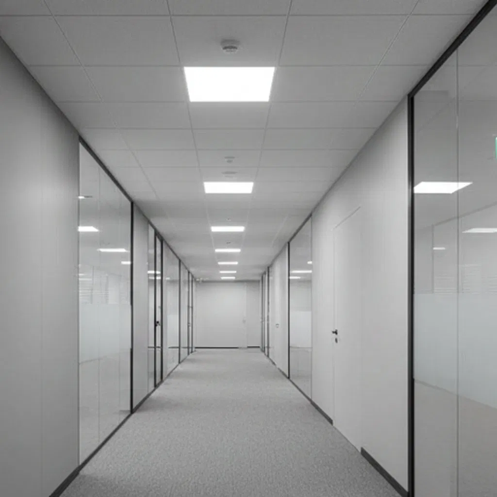 Office Ultra-Thin Panel Light IP54 Ik06 125lm/W, Ugr<19, Aluminum+PMMA