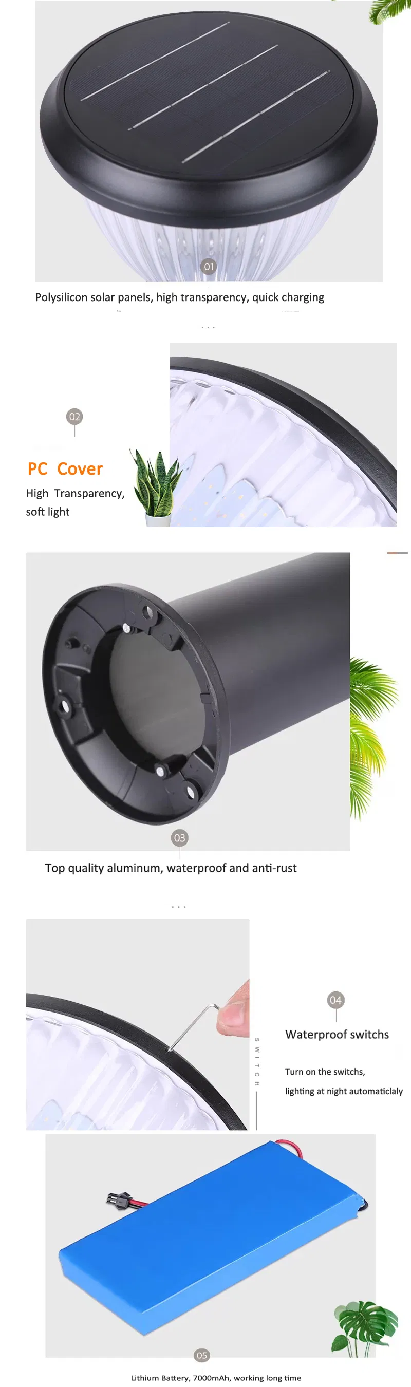 Detailed Solar Light Features