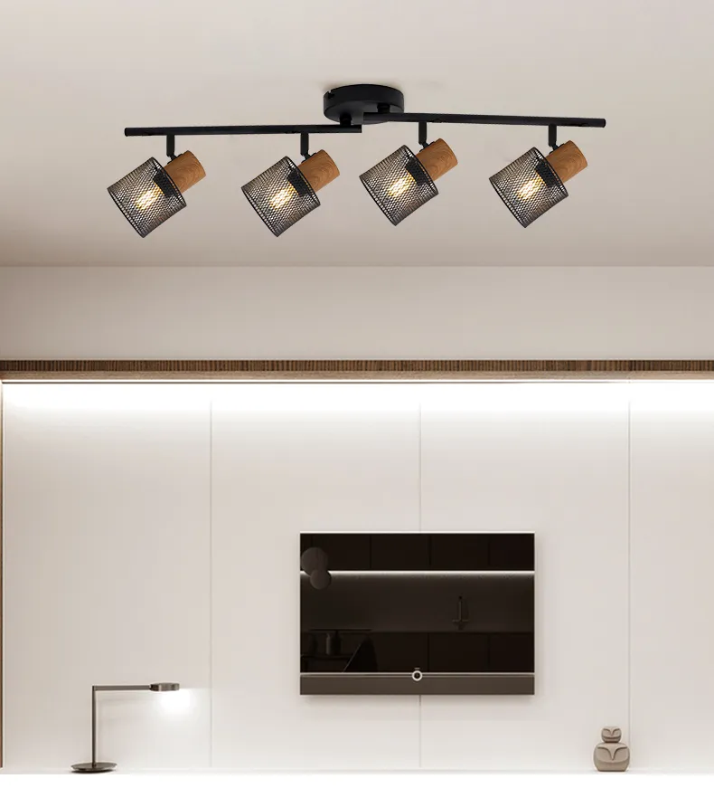 E27 Wall Light Adjustable Wall Spotlight Black Ceiling Spot Lights