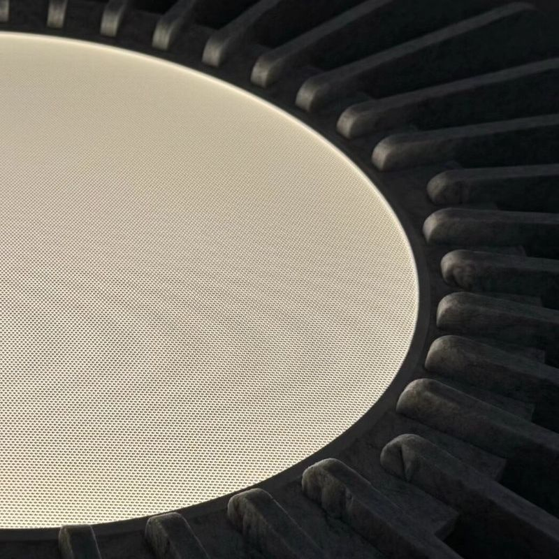 Cozy Sunflower Noise Reducing Acoustic Round Pendant LED Ceiling Light for Work