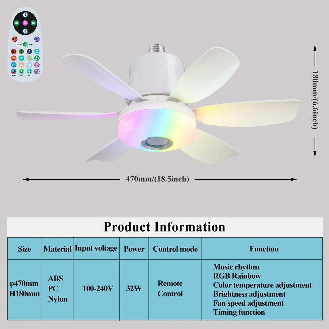 RGB Ceiling Fan Light