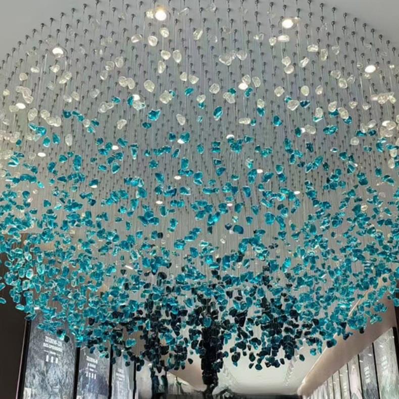 Custom Modern Luxury Large Chandeliers Lobby Loft LED Hotel Restaurant Pendant Lights