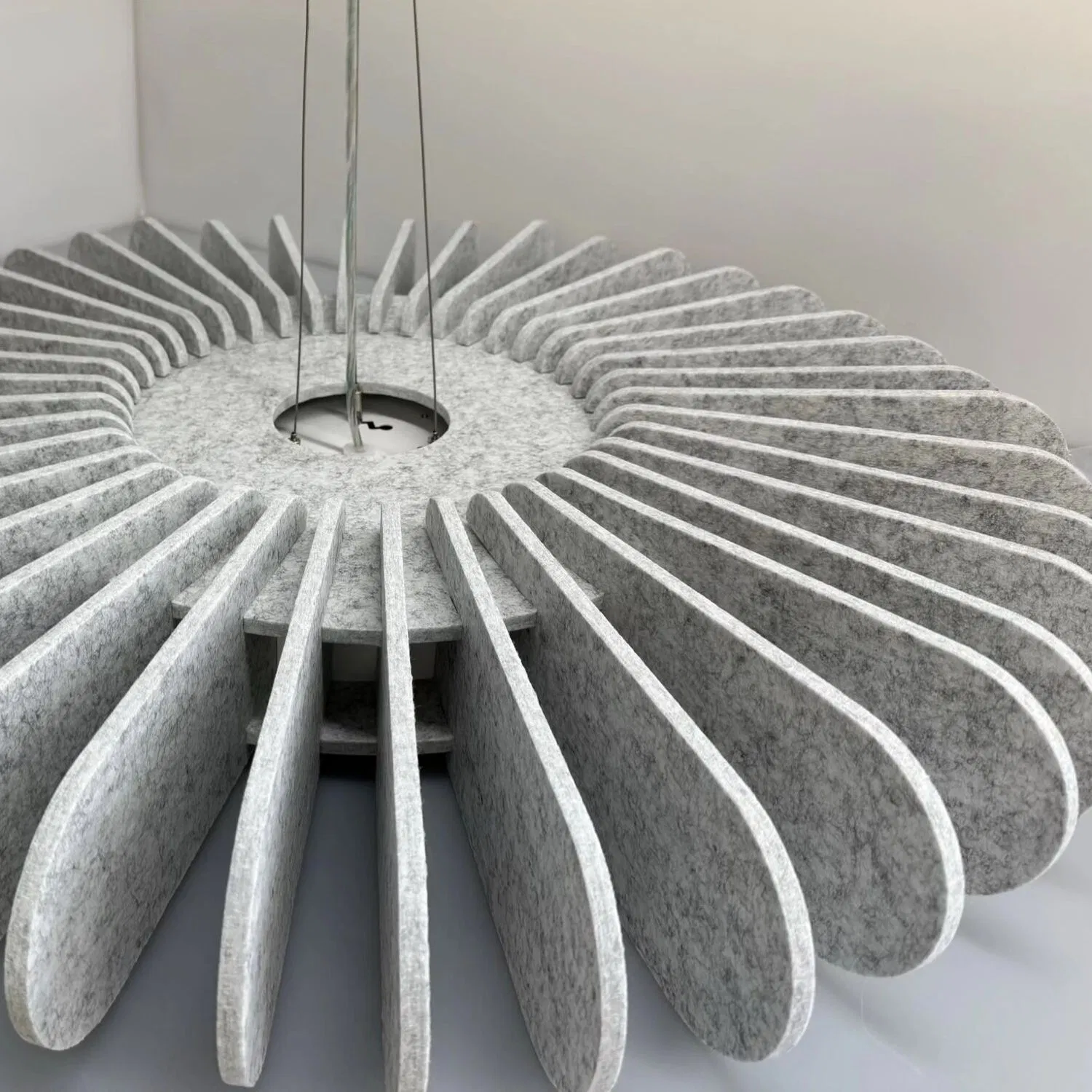 Cozy Sunflower Noise Reducing Acoustic Round Pendant LED Ceiling Light for Work