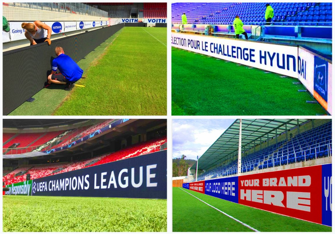 P6.67/P8/P10 Die Casting Magnesium Stadium Perimeter Advertising LED Display Screen for Basketball Football Sports Competition