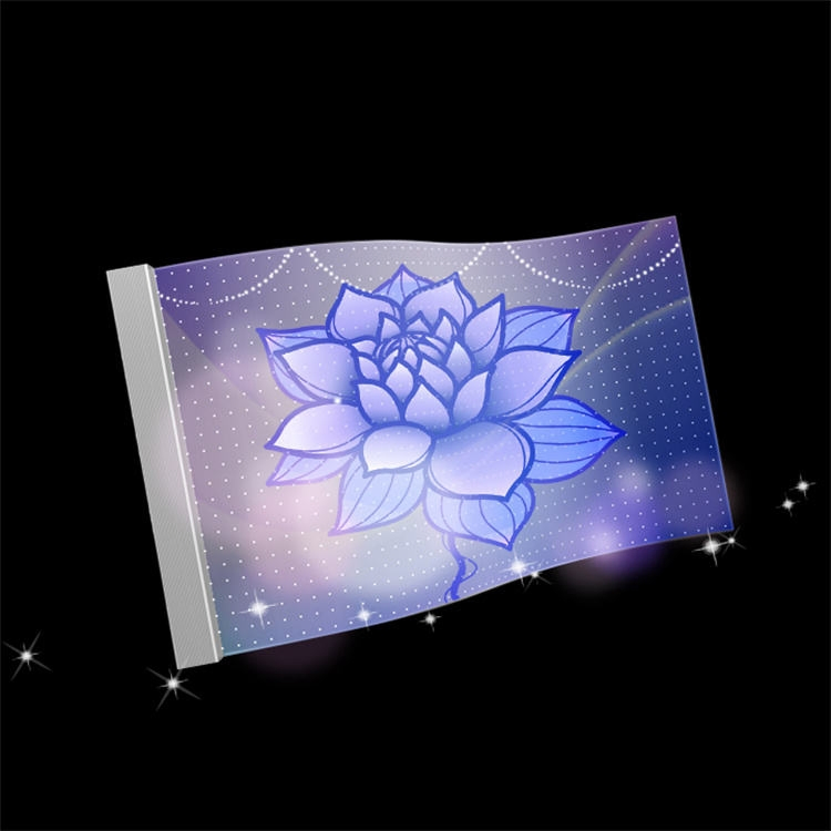 P10 Advertising Digital Billboard LED Flexible Video Wall Soft Curved Curtain Transparent Display