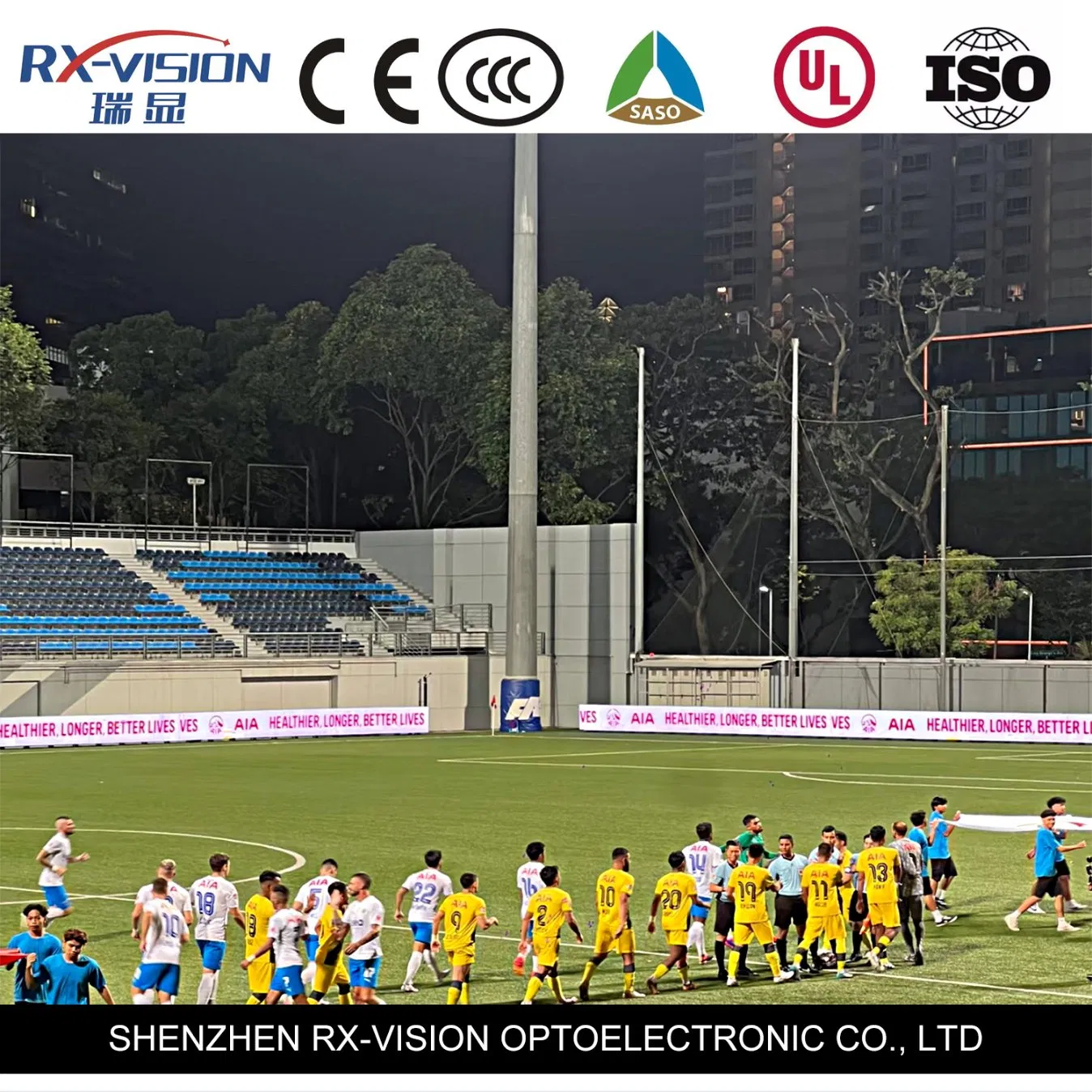 Sports Basketball Football Soccer P10 Stadium Perimeter Advertising LED Display Screen