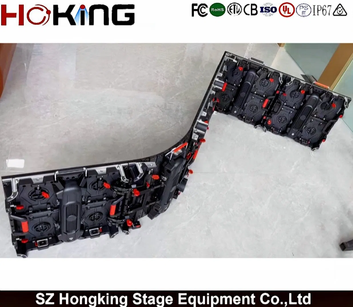 Flexible Indoor Curved LED Display P2.6 P2.9 Fast-Lock Rental Design 3840Hz High Refresh Rate 4-in-1 Stage Background Screen