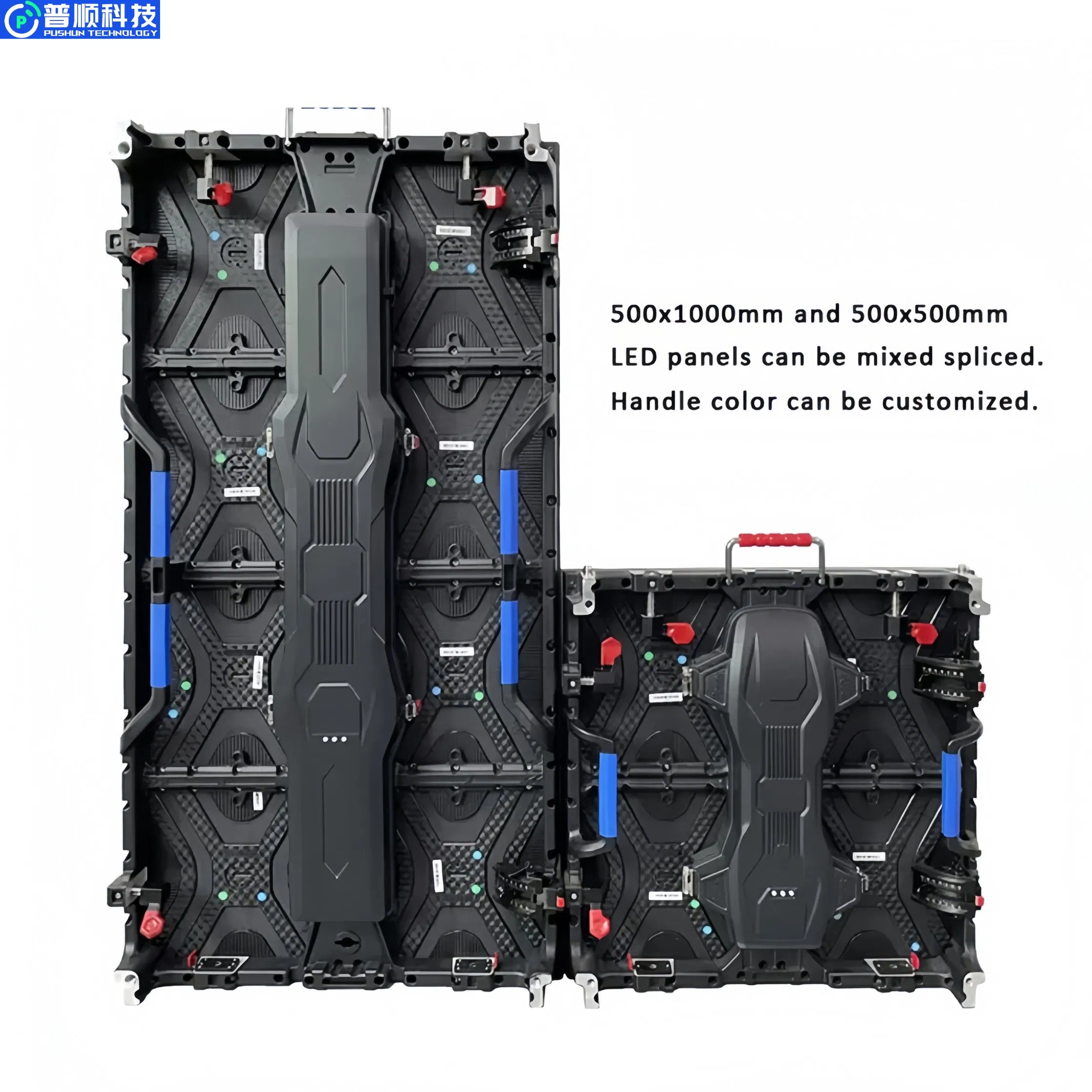 Pushunled High Quality P3.91 500*1000mm Waterproof Suspend/Ground Supporting Advertising Rental LED Display Screen