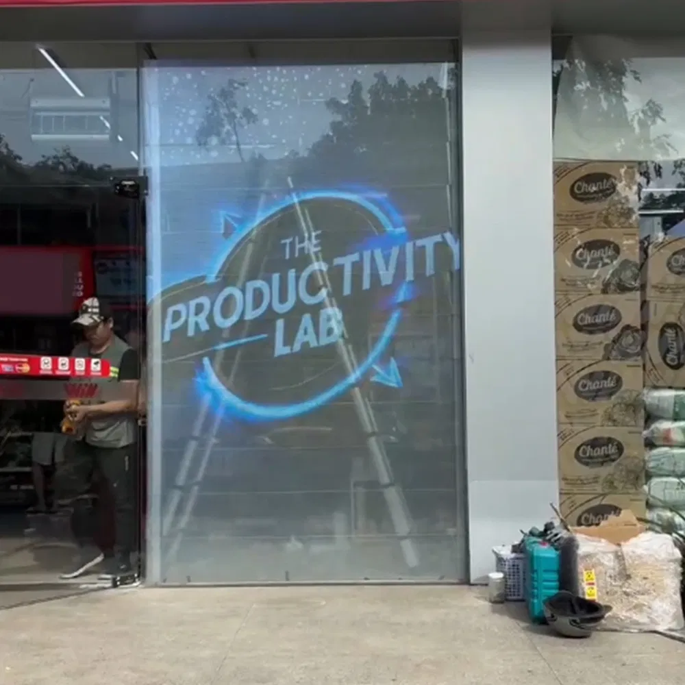 Commercial Transparent LED Window Display with Control System for Advertising