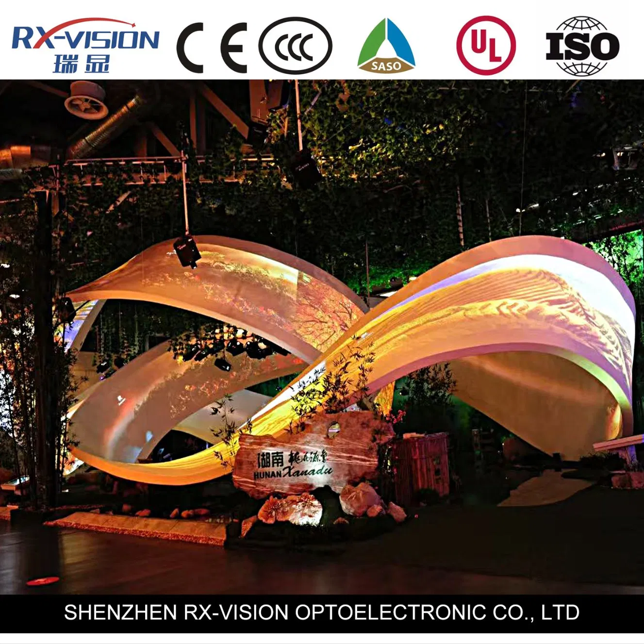 P1.56 Indoor LED Curved Soft Vertical Flexible Advertising Display Screen