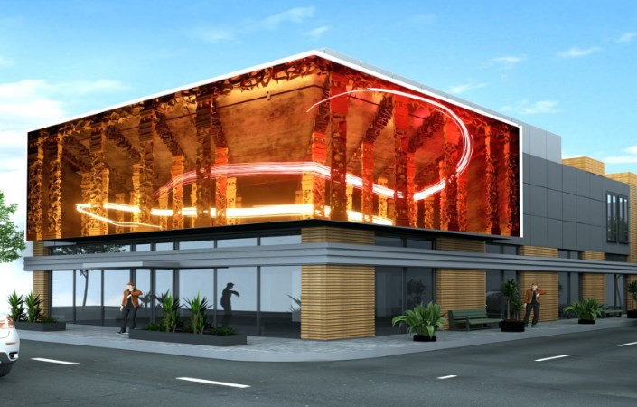 P10 P4 P5 P6 P8 Outdoor Giant Curve 90 Degree Video Wall Naked-Eye 3D LED Display Outdoor Digital Advertising Billboard 3D Advertising Screen