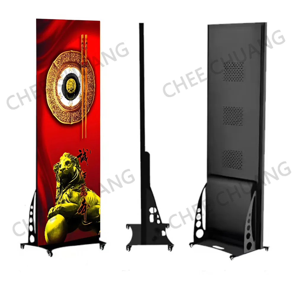Hot Sale Portable Smart Indoor P1.86 LED Poster Display Screen for Advertising by U Disk and WiFi Control