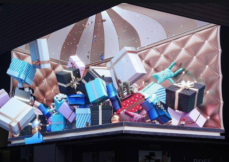 P10 P4 P5 P6 P8 Outdoor Giant Curve 90 Degree Video Wall Naked-Eye 3D LED Display Outdoor Digital Advertising Billboard 3D Advertising Screen