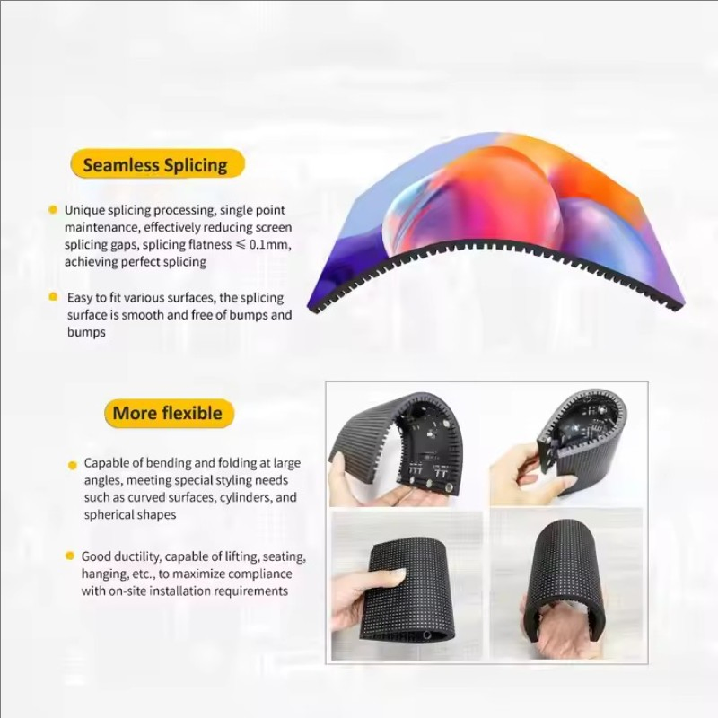 Best Selling P3.91 Flexible LED Curved Screen Digital Signage Display