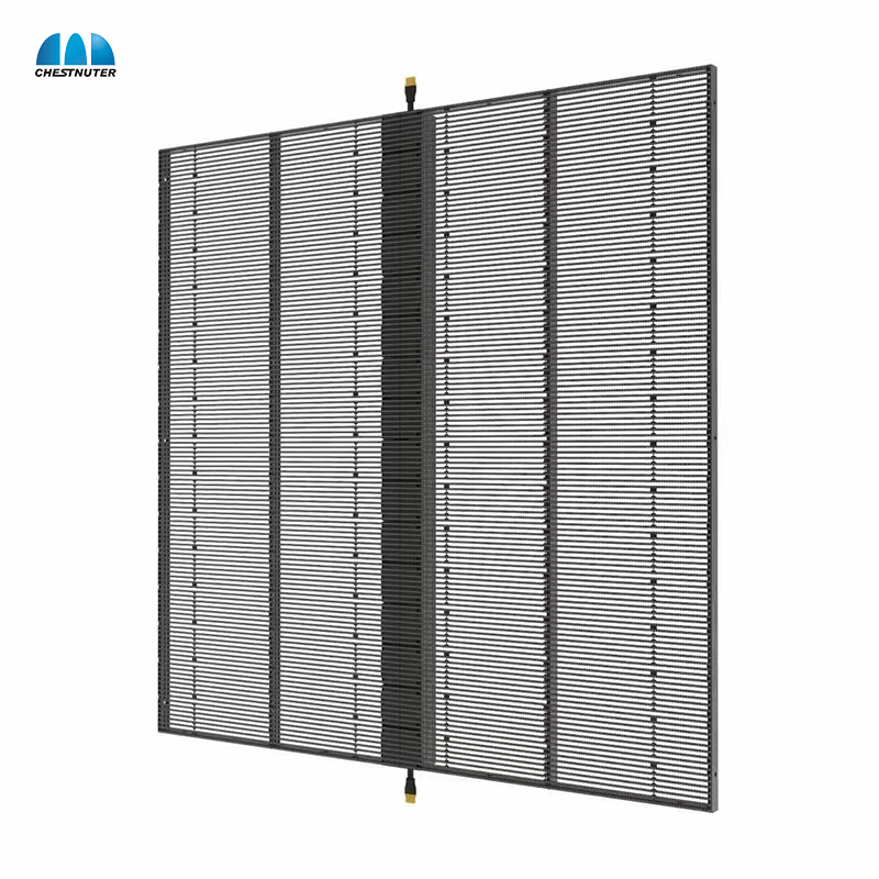 High-Brightness Indoor Glass Transparent LED Film Display Transparent Flexible Video Display Screen Transparent LED Display