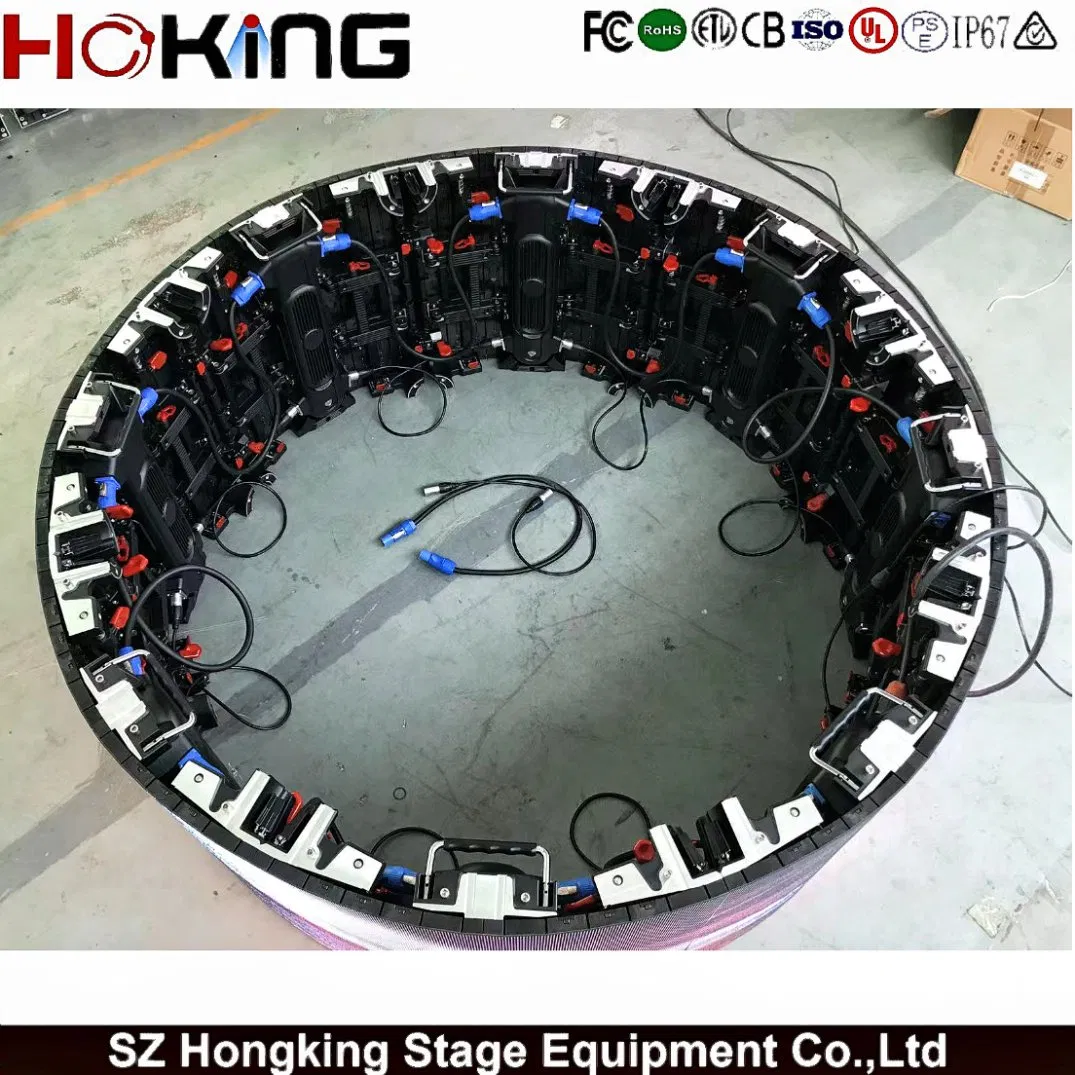 Flexible Indoor Curved LED Display P2.6 P2.9 Fast-Lock Rental Design 3840Hz High Refresh Rate 4-in-1 Stage Background Screen