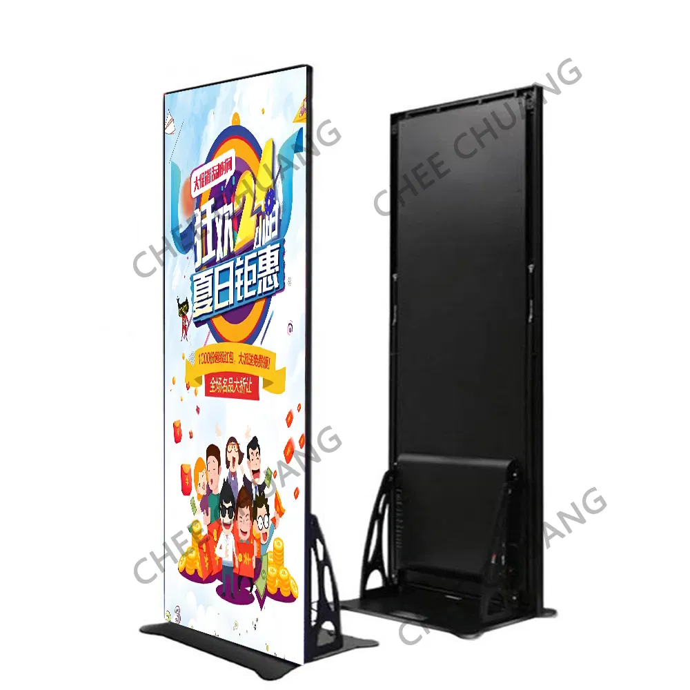 Hot Sale Portable Smart Indoor P1.86 LED Poster Display Screen for Advertising by U Disk and WiFi Control