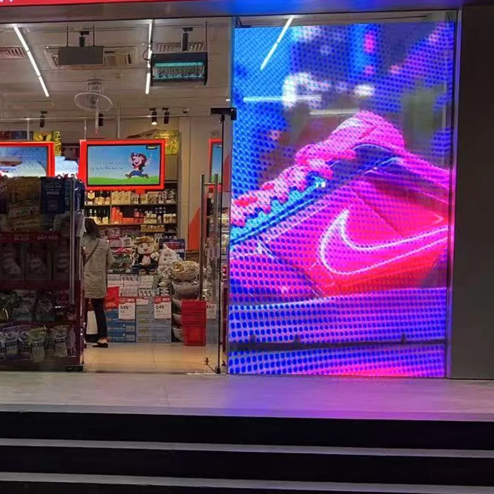Commercial Transparent LED Window Display with Control System for Advertising