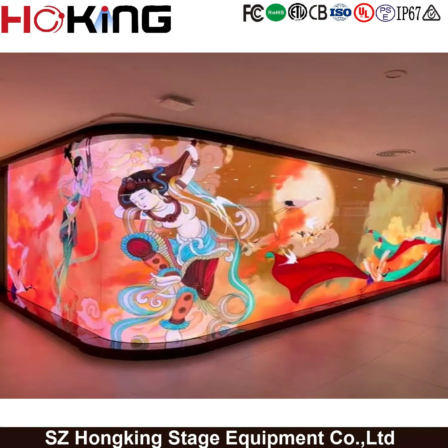 Ultra Thin Glass Window LED Flexible 3D Display Transparent LED Film Display Screen