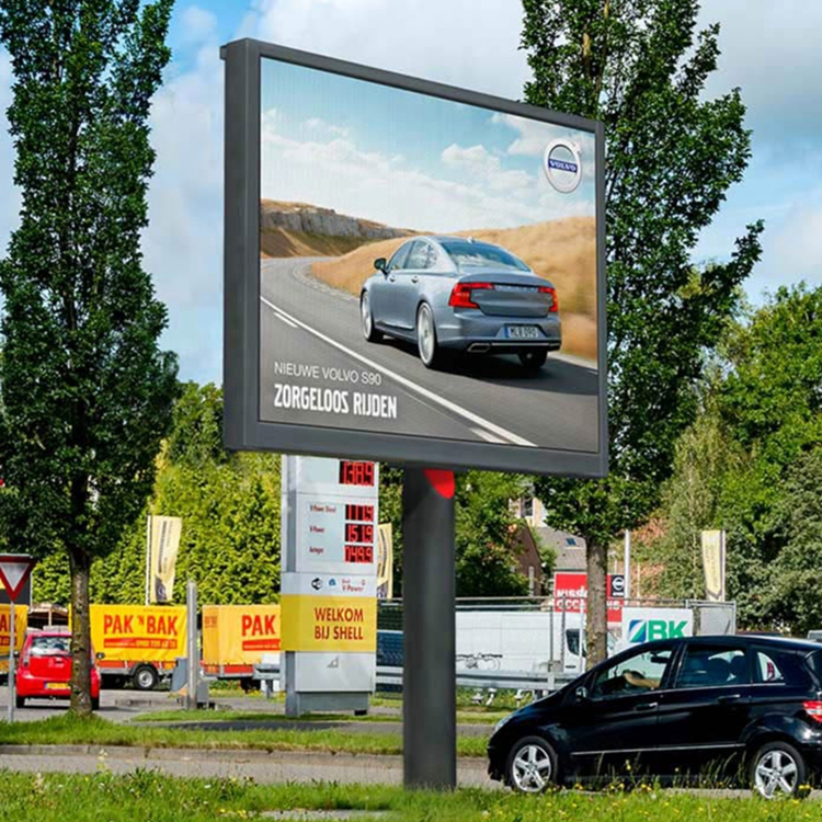 Outdoor Steel Structure Billboard P6 Fixed LED Screen Display Digital Advertisement Billboard